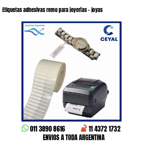 Etiquetas adhesivas remo para joyerías – joyas