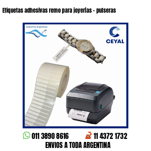 Etiquetas adhesivas remo para joyerías – pulseras