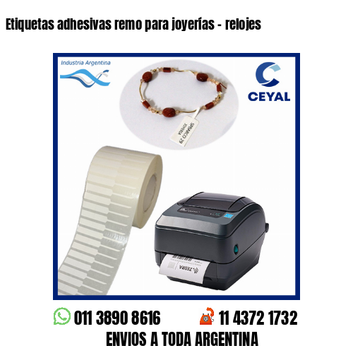 Etiquetas adhesivas remo para joyerías – relojes