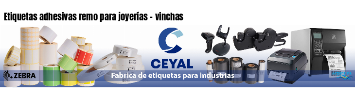 Etiquetas adhesivas remo para joyerías - vinchas