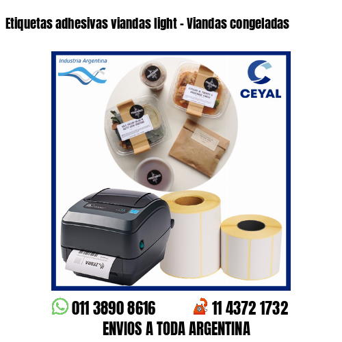 Etiquetas adhesivas viandas light – Viandas congeladas