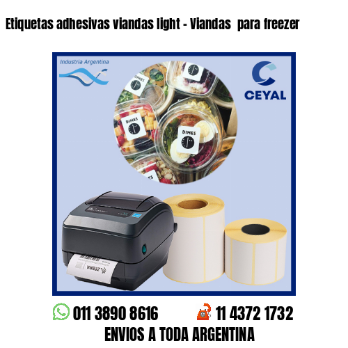 Etiquetas adhesivas viandas light – Viandas  para freezer