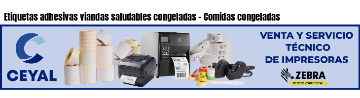 Etiquetas adhesivas viandas saludables congeladas - Comidas congeladas