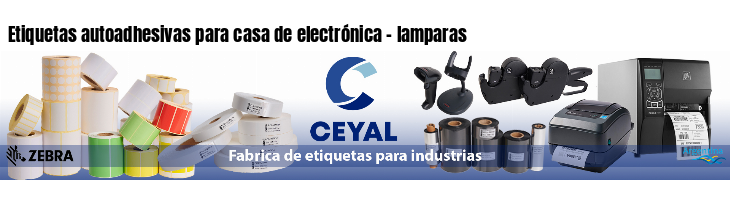 Etiquetas autoadhesivas para casa de electrónica - lamparas