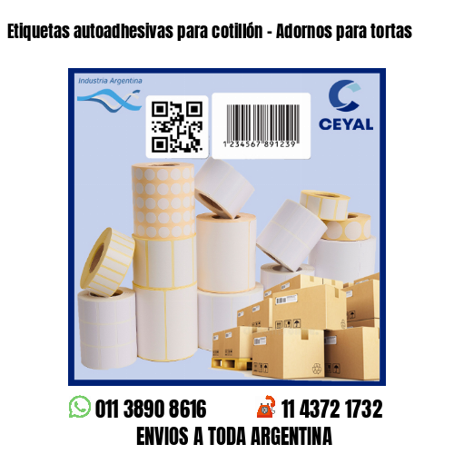 Etiquetas autoadhesivas para cotillón – Adornos para tortas