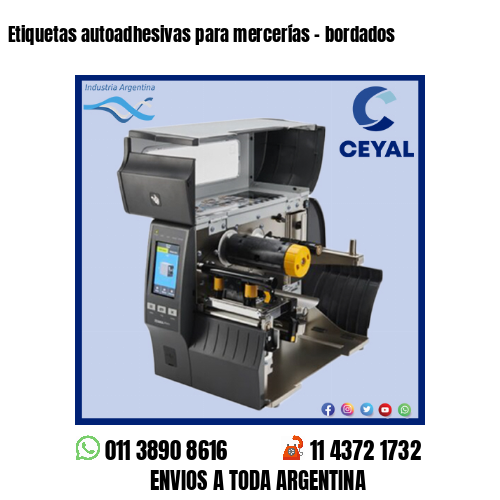 Etiquetas autoadhesivas para mercerías – bordados