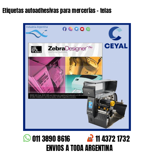 Etiquetas autoadhesivas para mercerías – telas