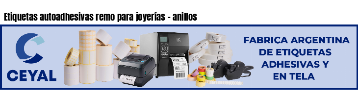 Etiquetas autoadhesivas remo para joyerías - anillos