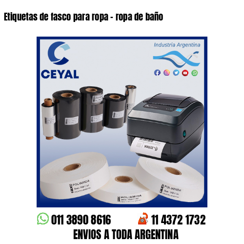 Etiquetas de fasco para ropa – ropa de baño