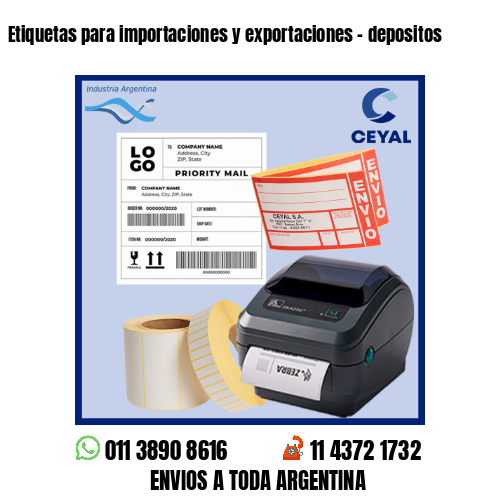 Etiquetas para importaciones y exportaciones – depositos