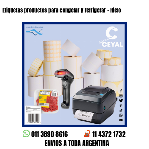 Etiquetas productos para congelar y refrigerar – Hielo
