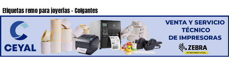 Etiquetas remo para joyerías - Colgantes