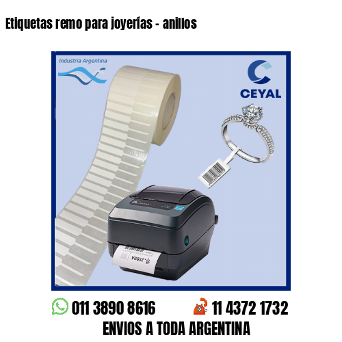 Etiquetas remo para joyerías – anillos