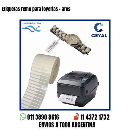Etiquetas remo para joyerías – aros