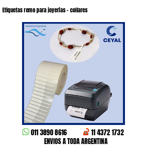 Etiquetas remo para joyerías – collares