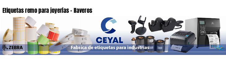 Etiquetas remo para joyerías - llaveros