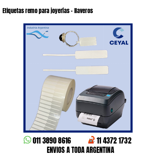 Etiquetas remo para joyerías – llaveros