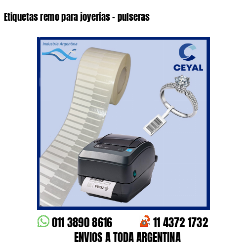 Etiquetas remo para joyerías – pulseras