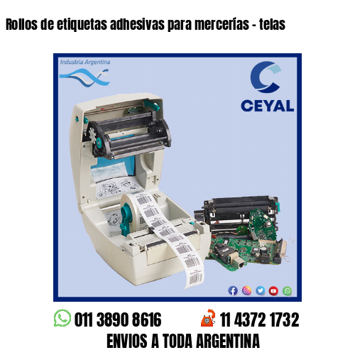 Rollos de etiquetas adhesivas para mercerías – telas