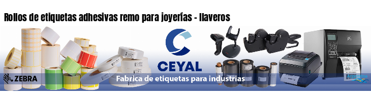 Rollos de etiquetas adhesivas remo para joyerías - llaveros