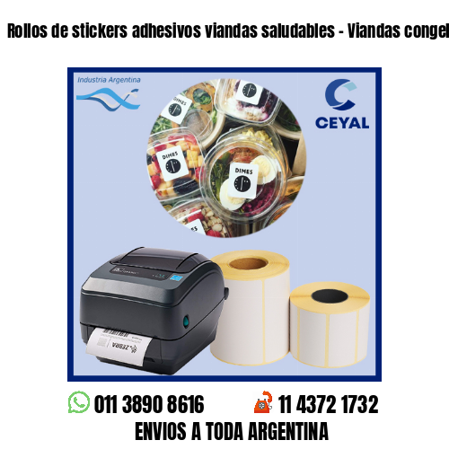 Rollos de stickers adhesivos viandas saludables – Viandas congeladas