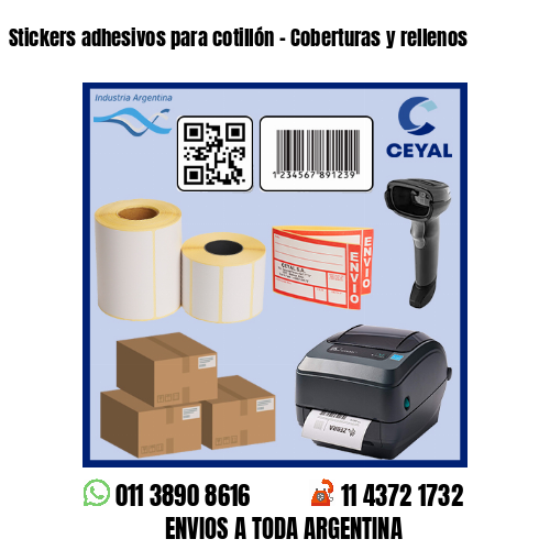 Stickers adhesivos para cotillón – Coberturas y rellenos