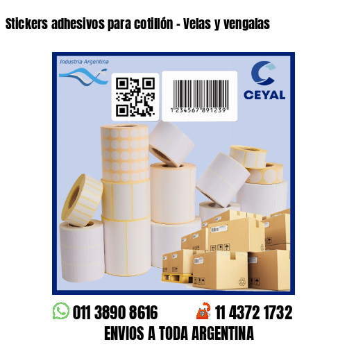 Stickers adhesivos para cotillón – Velas y vengalas