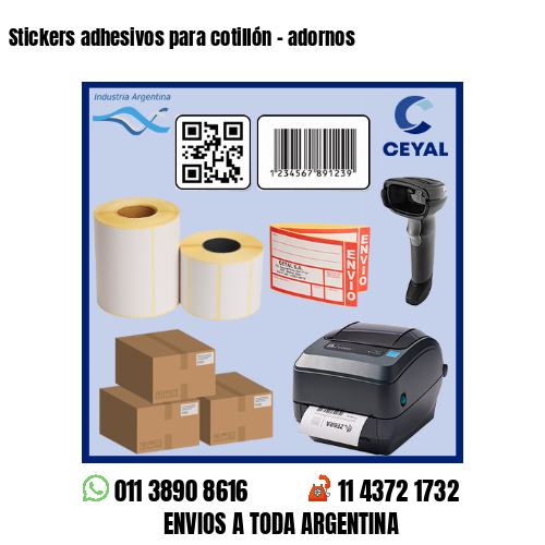 Stickers adhesivos para cotillón – adornos