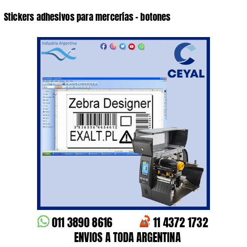 Stickers adhesivos para mercerías – botones