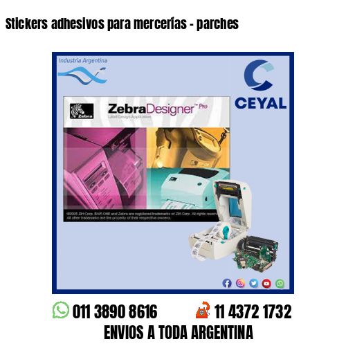 Stickers adhesivos para mercerías – parches