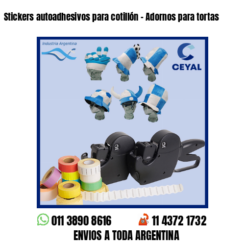 Stickers autoadhesivos para cotillón – Adornos para tortas
