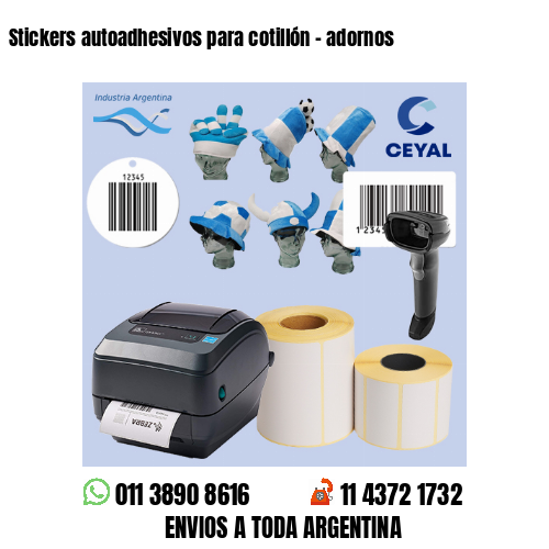 Stickers autoadhesivos para cotillón – adornos
