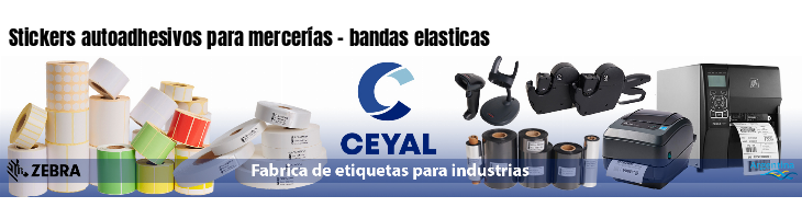 Stickers autoadhesivos para mercerías - bandas elasticas