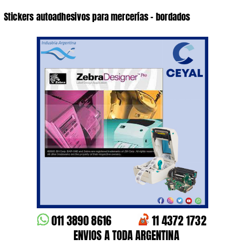 Stickers autoadhesivos para mercerías – bordados