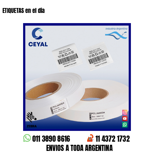 ETIQUETAS en el dia