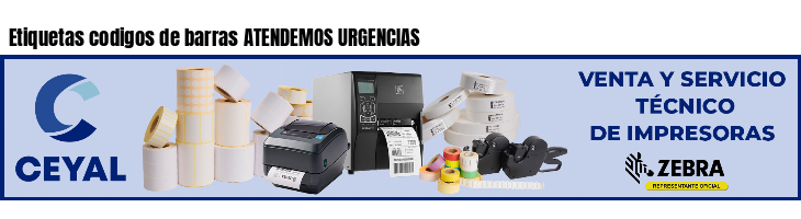 Etiquetas codigos de barras ATENDEMOS URGENCIAS