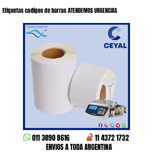 Etiquetas codigos de barras ATENDEMOS URGENCIAS