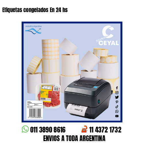 Etiquetas congelados En 24 hs