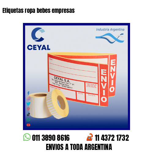 Etiquetas ropa bebes empresas