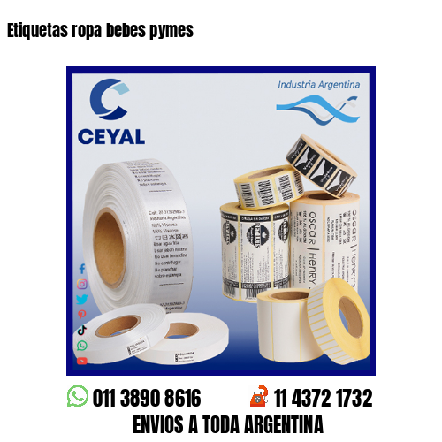 Etiquetas ropa bebes pymes
