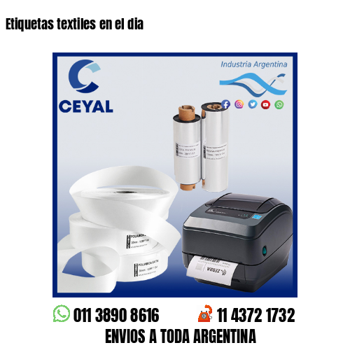 Etiquetas textiles en el dia
