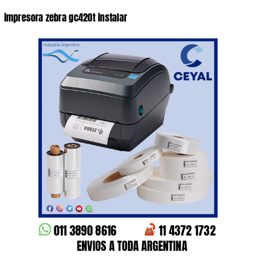 impresora zebra gc420t instalar