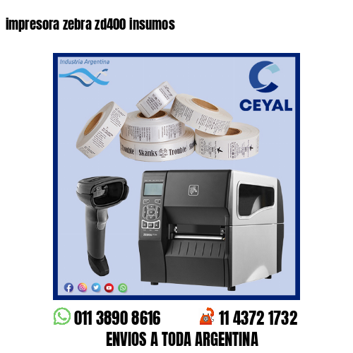 impresora zebra zd400 insumos