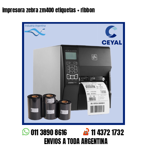 impresora zebra zm400 etiquetas   ribbon