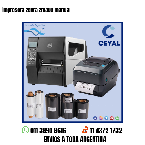 impresora zebra zm400 manual