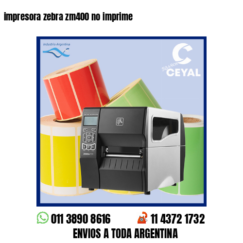 impresora zebra zm400 no imprime