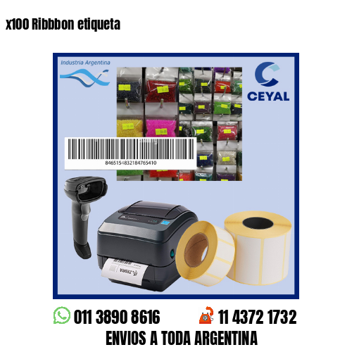 x100 Ribbbon etiqueta