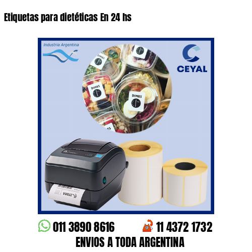 Etiquetas para dietéticas En 24 hs