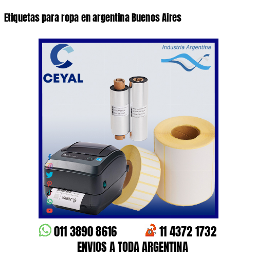 Etiquetas para ropa en argentina Buenos Aires