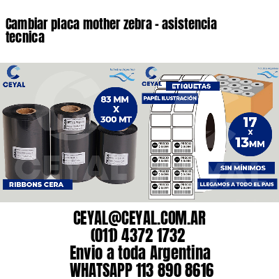 Cambiar placa mother zebra - asistencia tecnica